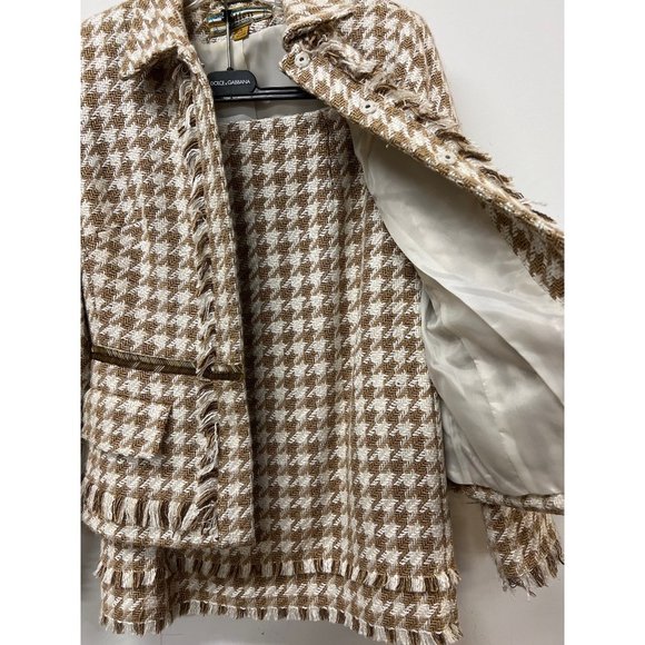 Allen by Allen Schwartz Tweed Suit Skirt Jacket Lovely Powerful Executive - Picture 2 of 11